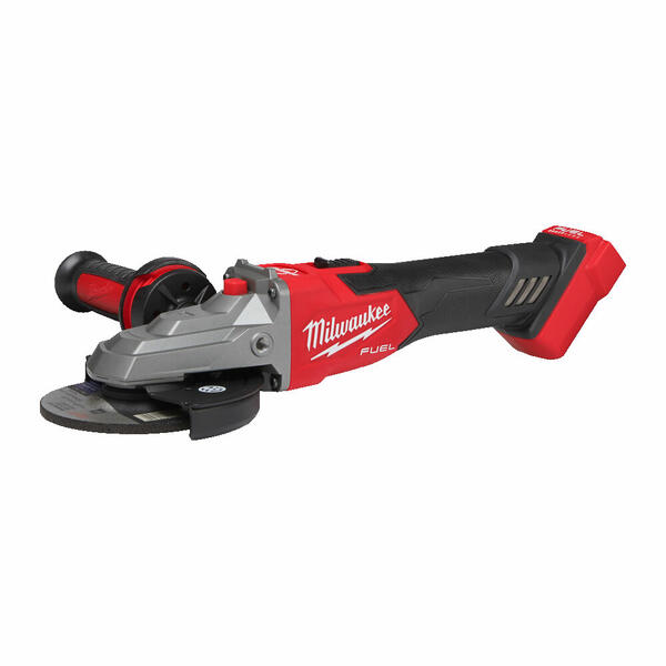 ÚHLOVÁ BRUSKA 125 MM MILWAUKEE M18 FUEL S PLOCHOU HLAVOU A POSUVNÝM SPÍNAČEM