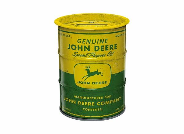POKLADNIČKA JOHN DEERE ŽLUTÝ BAREL OLEJE