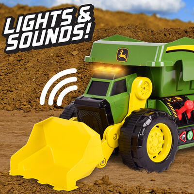 Hračka John Deere Dig Rig Lights&Sounds 2v1 - pohled zepředu