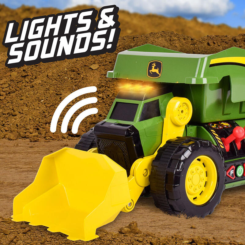 Hračka John Deere Dig Rig Lights&Sounds 2v1 - pohled zepředu