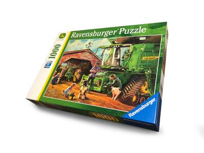 PUZZLE JOHN DEERE SKLÍZECÍ MLÁTIČKA NA STATKU