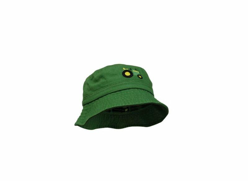 Dětský klobouček John Deere látkový, zelený - pohled zepředu