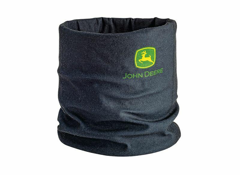 Nákrčník John Deere, černý - pohled zepředu