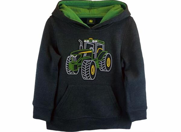 DĚTSKÁ FLEESOVÁ MIKINA JOHN DEERE TRAKTOR, ČERNÁ