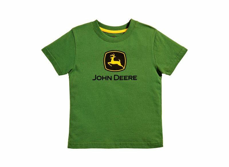 Dětské tričko John Deere klasické s logem, zelené - pohled zepředu