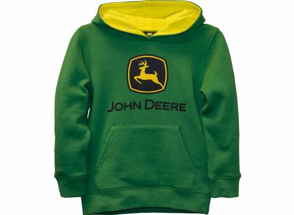 DĚTSKÁ JOHN DEERE MIKINA LOGO, ZELENO-ŽLUTÁ