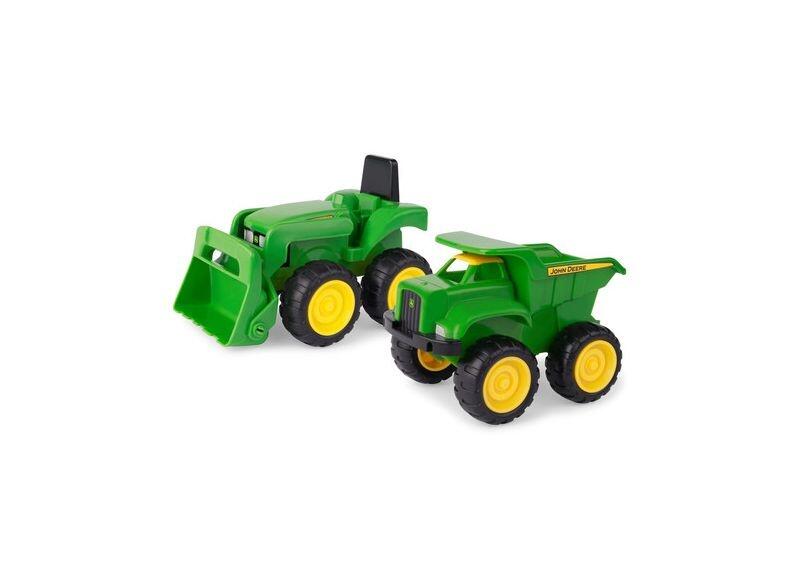 HRAČKA JOHN DEERE SADA DVOU MINI VOZIDEL DO PÍSKOVIŠTĚ