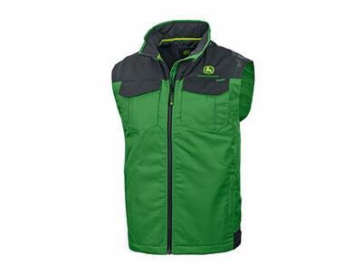Pracovní vesta John Deere, zelená - pohled zepředu