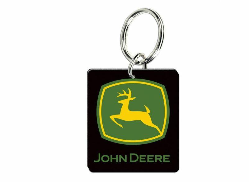 Klíčenka John Deere hranatá, černá