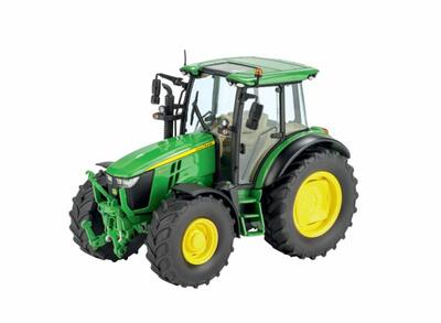 Model John Deere 5100R traktor 1:32 - pohled zepředu z boku