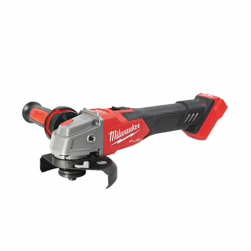Úhlová bruska Milwaukee M18 125mm s regulací otáček - pohled z boku