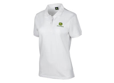 DÁMSKÉ POLO TRIČKO JOHN DEERE, BÍLÉ