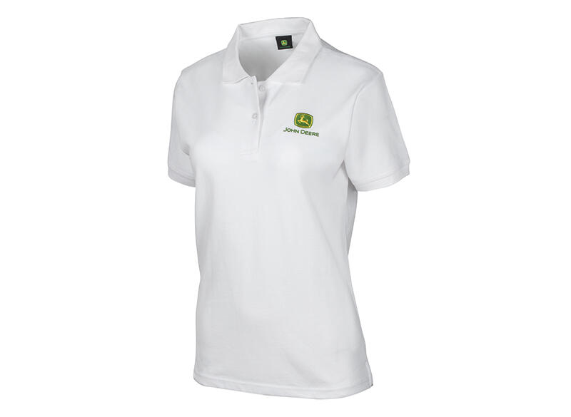 DÁMSKÉ POLO TRIČKO JOHN DEERE, BÍLÉ