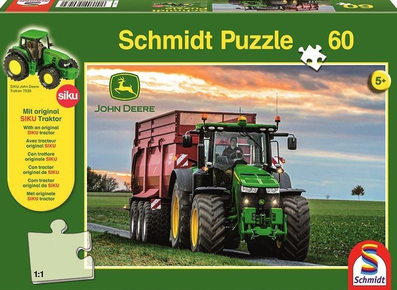 PUZZLE + SIKU TRAKTOR JOHN DEERE 8370R