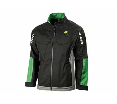 Pracovní bunda John Deere Cotton Rich, černo-zelená - pohled zepředu