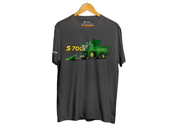 PÁNSKÉ TRIČKO JOHN DEERE KOMBAJN S700, ŠEDÉ