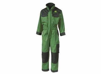 Dětská kombinéza John Deere, zeleno-šedá - pohled zepředu