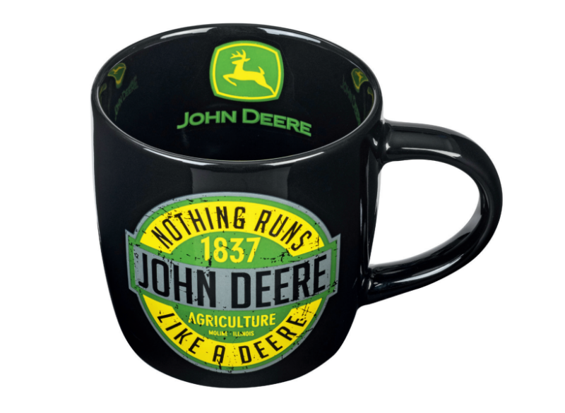 Hrnek John Deere Nothing Runs Like a Deere, černý