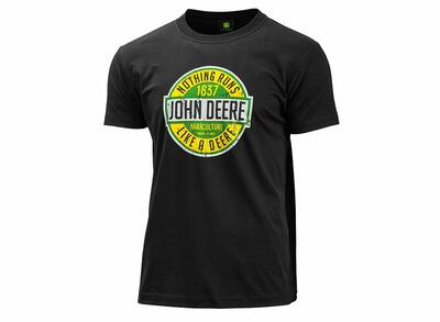 Tričko John Deere černé se znakem 