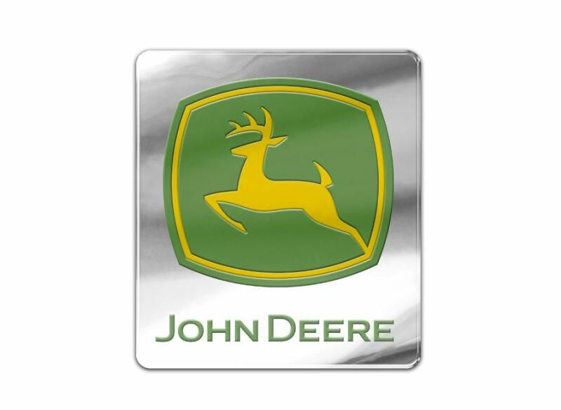 Autoznak John Deere logo, stříbrný
