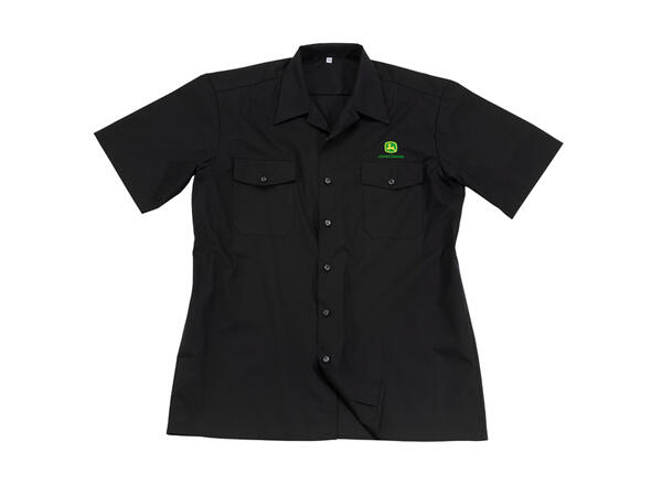 PÁNSKÁ KOŠILE JOHN DEERE S KR. RUKÁVEM, ČERNÁ