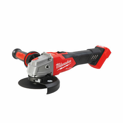 Úhlová bruska 125mm Milwaukee M18 Fuel s posuvným spínačem - pohled zepředu