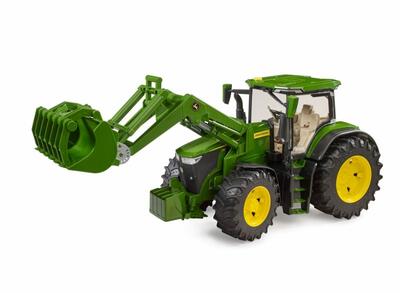 Model John Deere traktor 7R s čelním nakladačem - pohled zleva