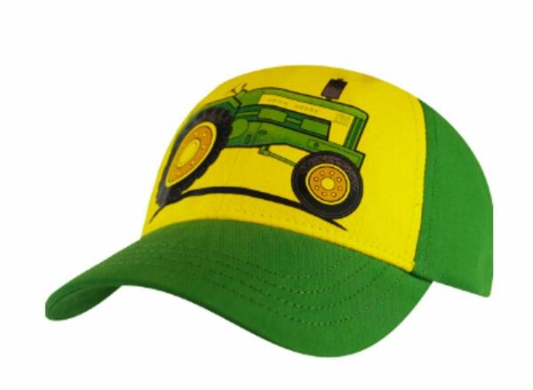 DĚTSKÁ KŠILTOVKA JOHN DEERE VINTAGE TRACTOR, ZELENOŽLUTÁ