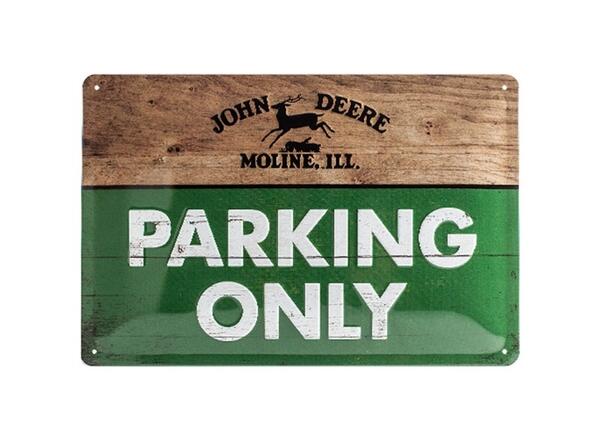 PLECHOVÁ CEDULE JD PARKING ONLY HNĚDÁ  20X30