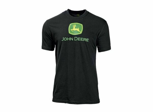 PÁNSKÉ TRIČKO JOHN DEERE S LOGEM, ČERNÉ