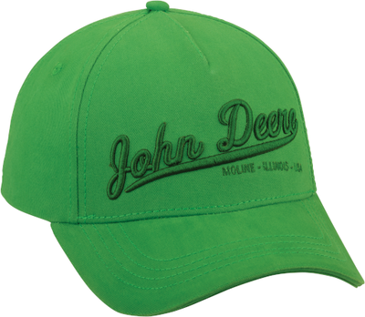 Kšiltovka John Deere zelená s nápisem - pohled zezadu