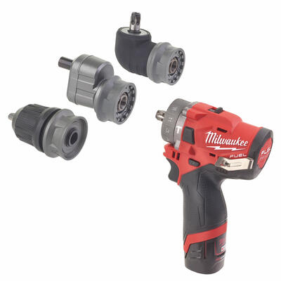 Příklepová vrtačka Milwaukee M12 - vrtačka s nástavci