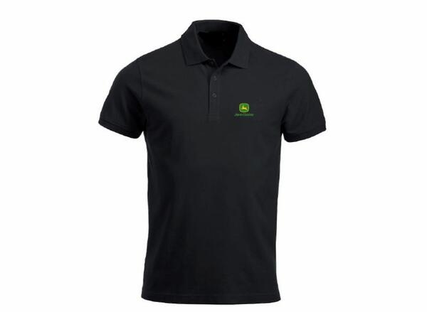 PÁNSKÉ POLO TRIČKO JOHN DEERE, ČERNÉ