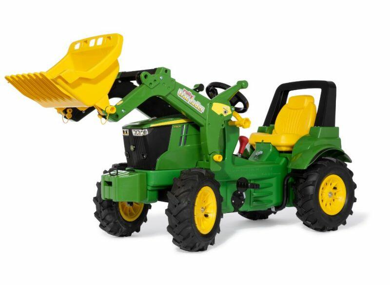 Šlapací traktor Rollyfarmtrac John Deere 7310R - pohled zepředu