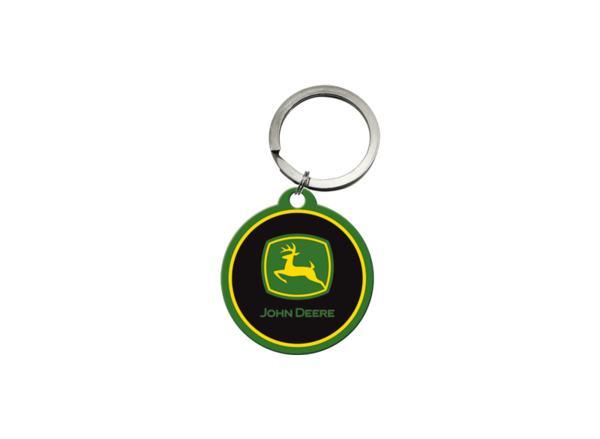 KLÍČENKA JOHN DEERE KULATÁ S LOGEM, ČERNÁ