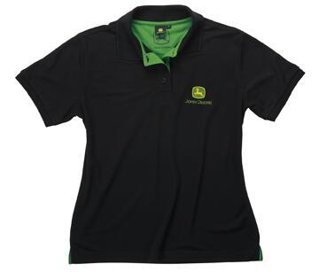 DÁMSKÉ POLO TRIČKO JOHN DEERE TENCEL, ČERNÉ