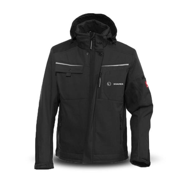 PÁNSKÁ SOFTSHELL BUNDA KRAMER MOTION, ČERNÁ