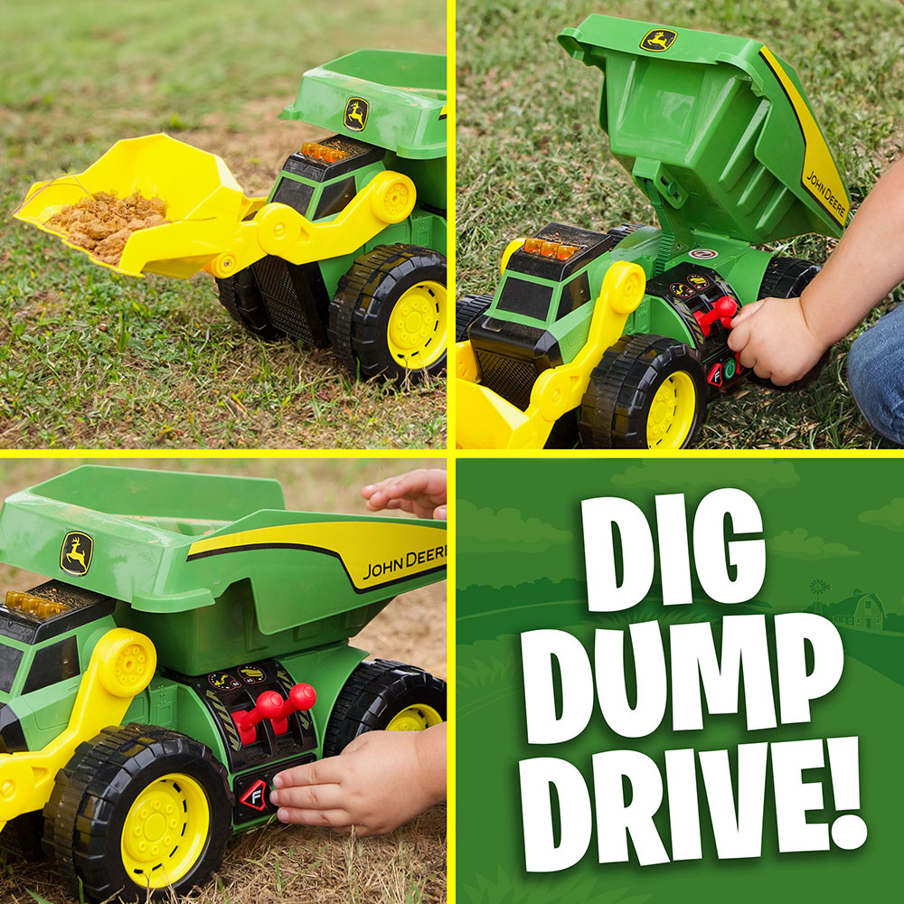 Hračka John Deere Dig Rig Lights&Sounds 2v1 - funkce