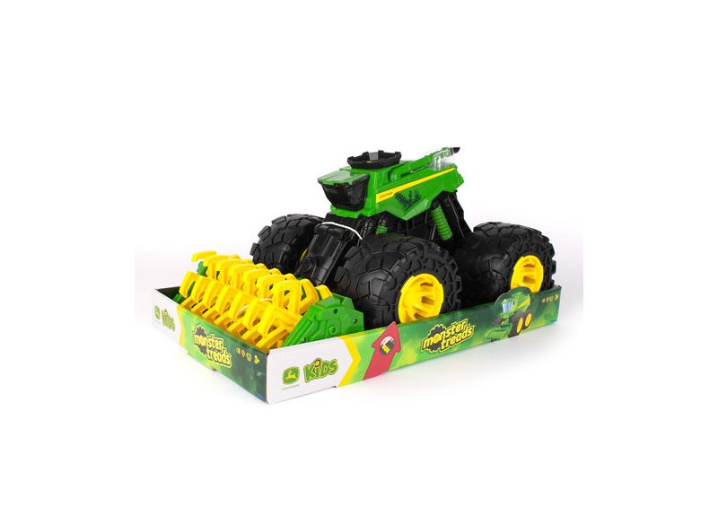 Hračka John Deere Monster Treads Super Scale Kombajn - pohled na hračku v balení