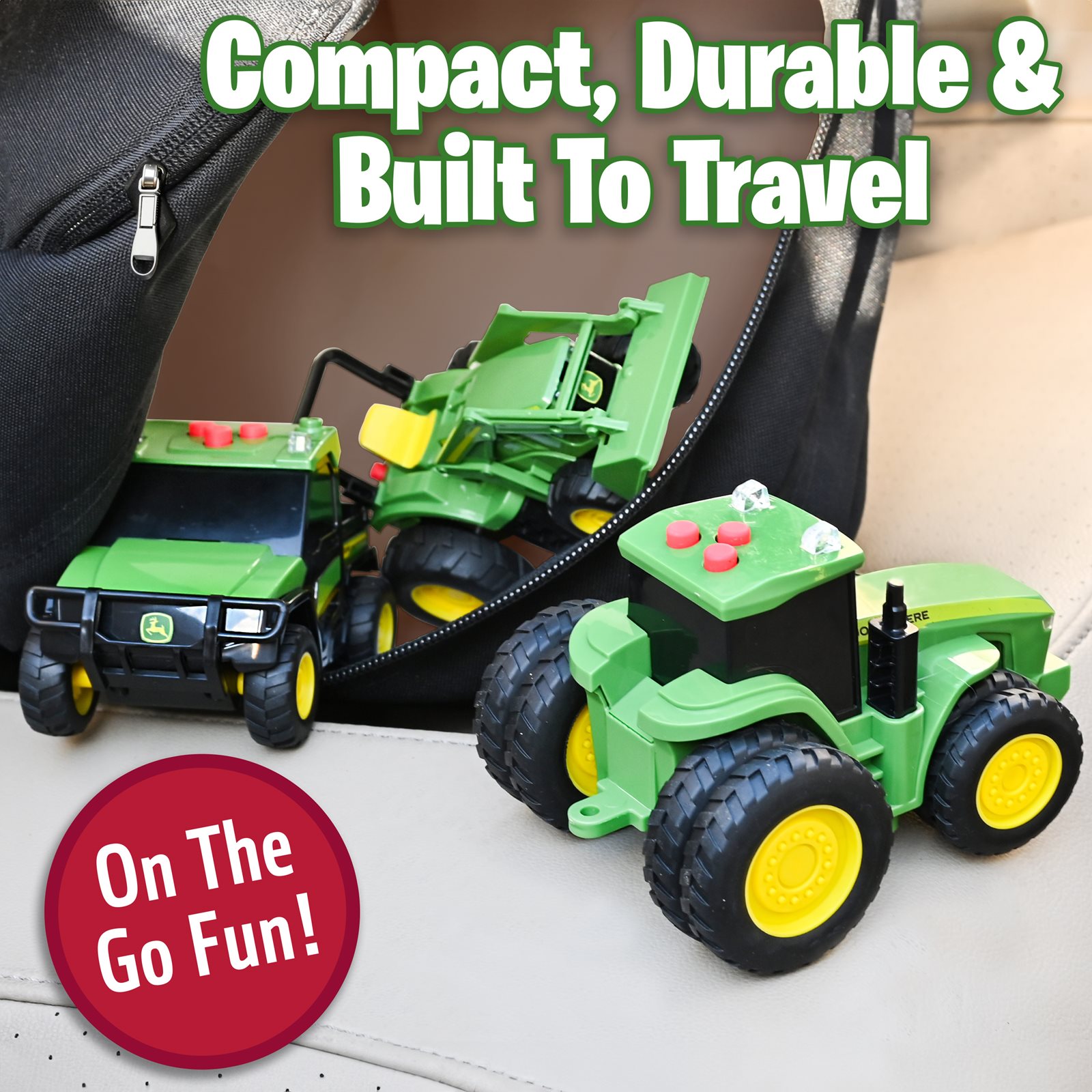 Hračka vozidla John Deere Lights&Sounds 3pack - vhodné na cestování