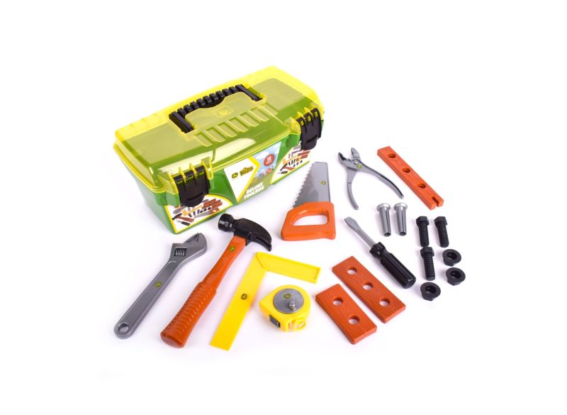 Hračka box s nářadím John Deere Deluxe - pohled na nářadí s boxem