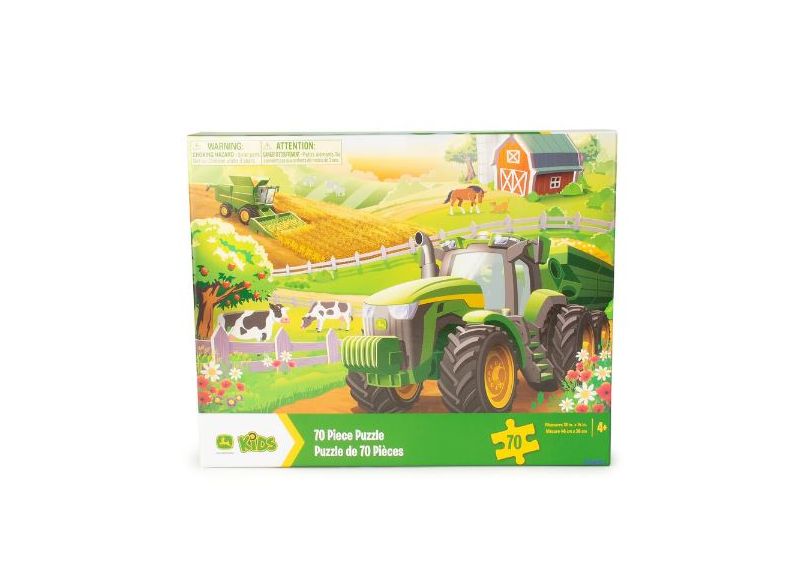 Puzzle John Deere pro nejmenší, 70 dílků - puzzle v krabici