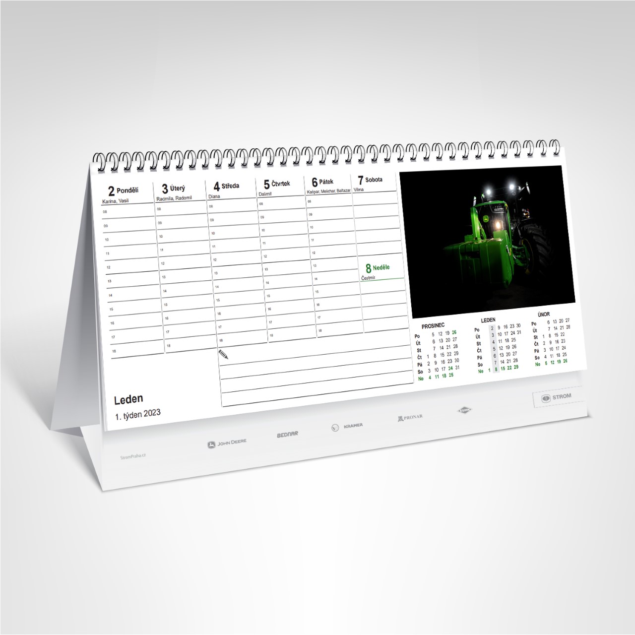 Stolní kalendář STROM - náhled stránek