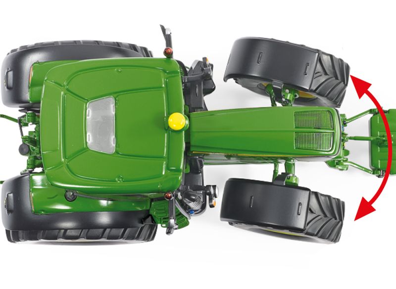 Model John Deere traktor 6R 250 1:32 - pohled ze shora