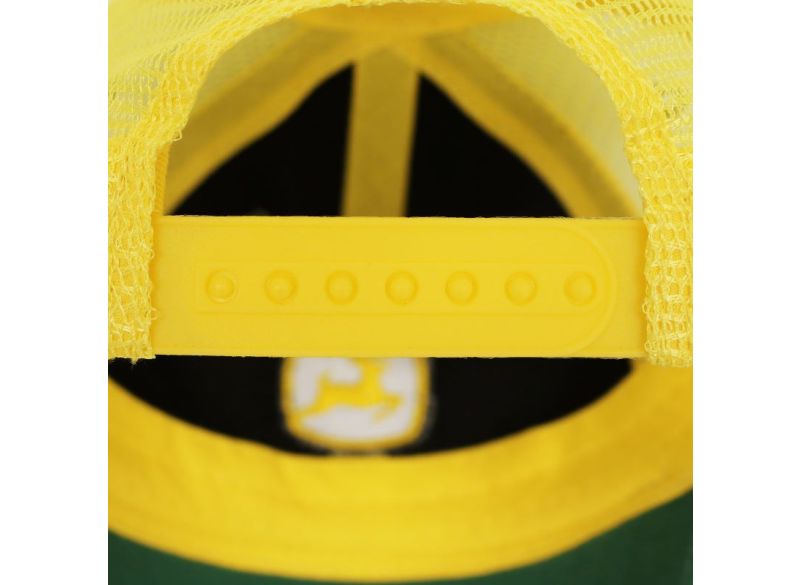 Dětská kšiltovka John Deere Trucker, žlutozelená - detail zapínání