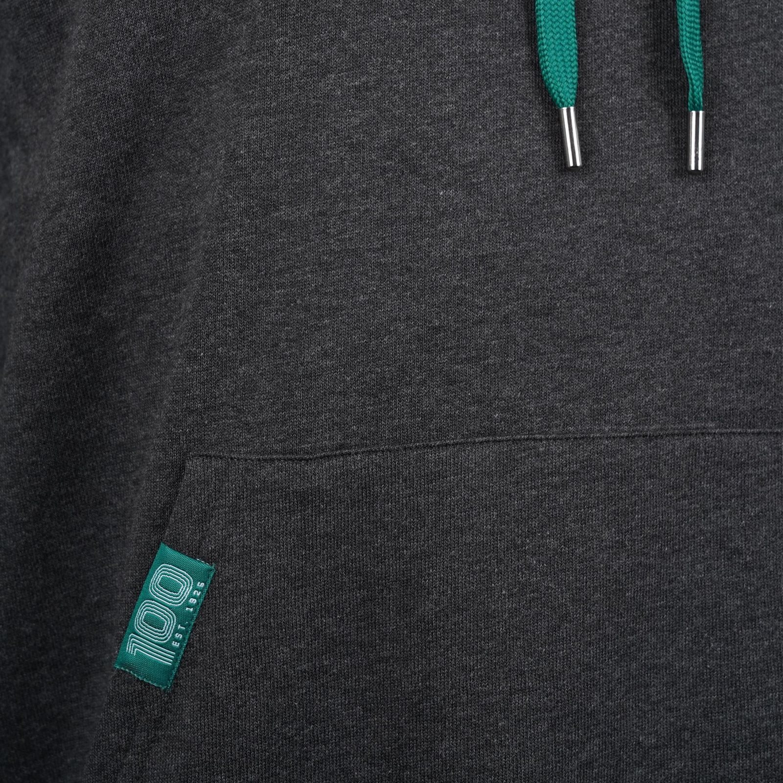 Pánská mikina Kramer s tyrkysovou kapucí, antracitová - detail