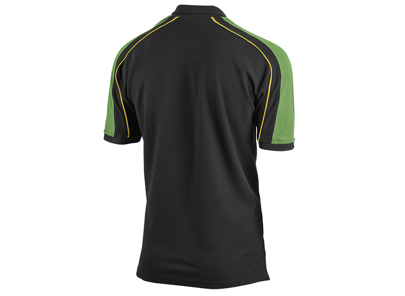 Pánské polo tričko John Deere černo-zelené - pohled zezadu