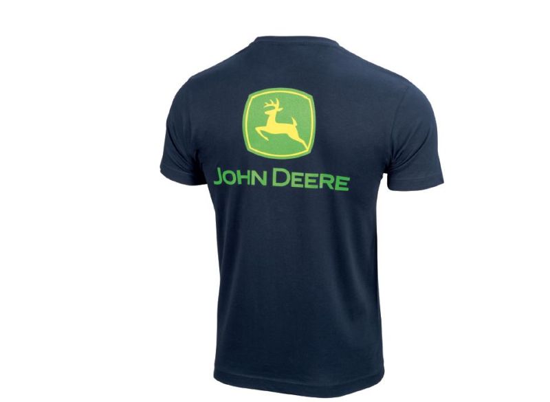 Pánské tričko John Deere Field námořnická modrá - pohled zezadu