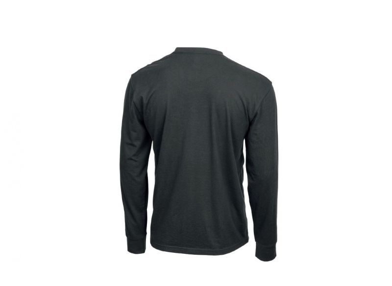Pánské tričko s dlouhým rukávem John Deere černé - pohled zezadu