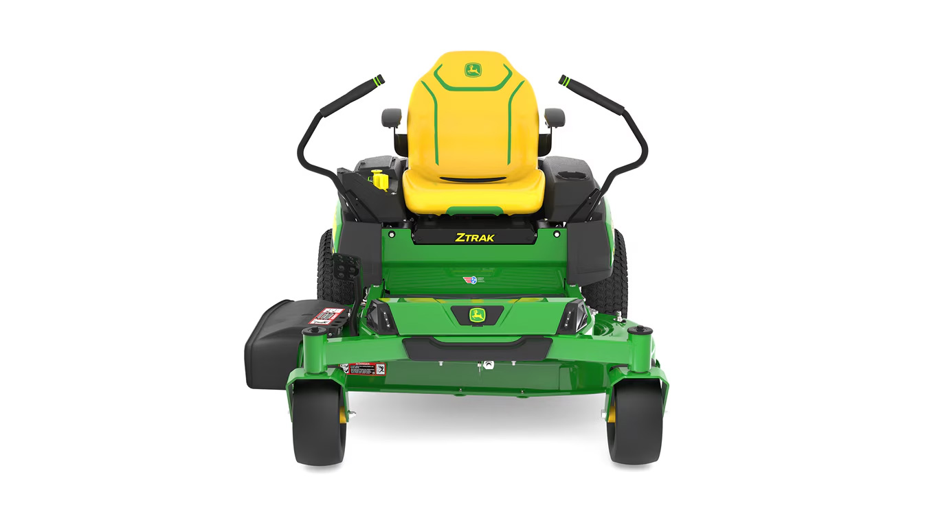 Elektrický žací stroj John Deere Z370R ZTRAK, pohled zepředu